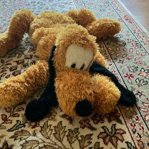 Disney World Plush Pluto Dog with Zippered Pouch for Pajama. Approx 27” GUC Rare